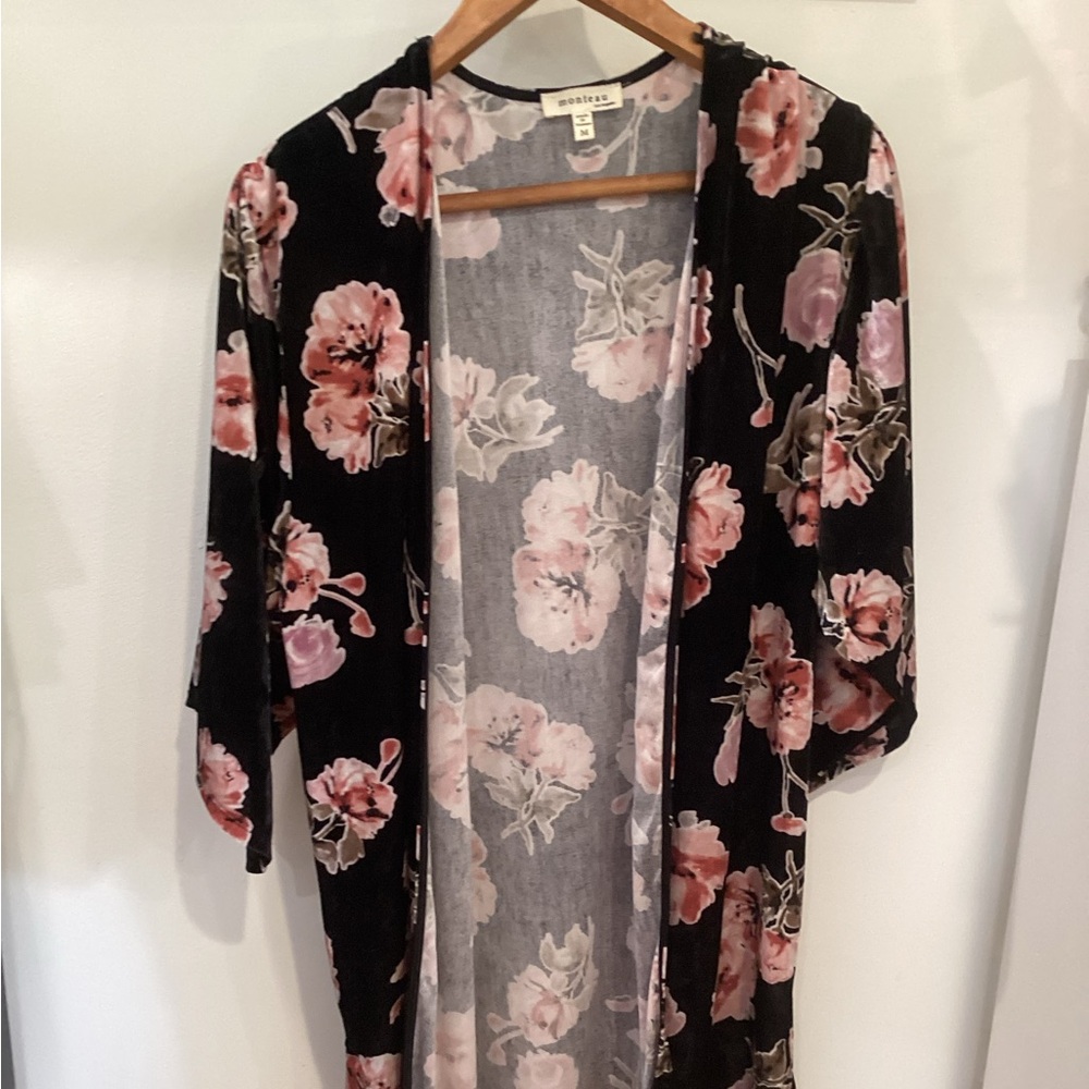 monteau floral velvet light jacket